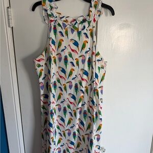 Colorful Parrot Print Women's Dress